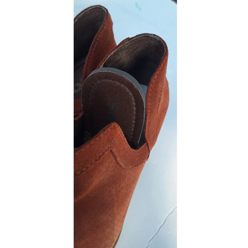 Sorel Women's Lolla Cutout Suede Bootie Burnt Orange Rust Waterproof Size 6.5 - Picture 10 of 11